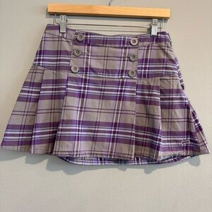 Le Tigre Y2K Plaid Pleated Micro Skirt Academia Preppy School 9